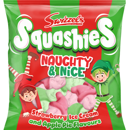 Swizzels Squashies Naughty & Nice Peg Bag 120g (Case of 12)