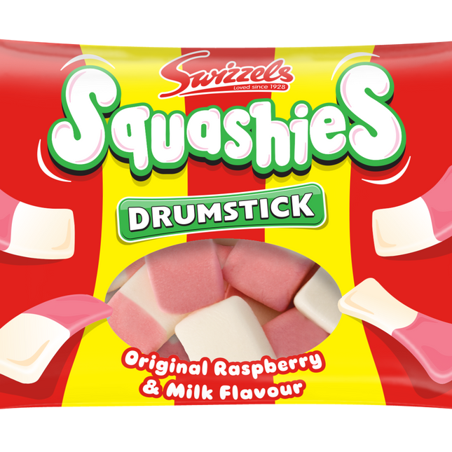 Swizzels Squashies Original Raspberry & Milk Pillow Pack 60g (Case of 30)