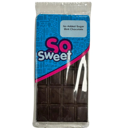 SoSweet Sugar Free Mint Dark Chocolate Bar 80g (Case of 12)