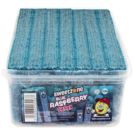 Sweetzone Belts Blue Raspberry Tub (100pcs)