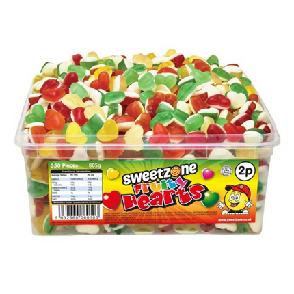 Sweetzone Fruity Hearts Tub 805g