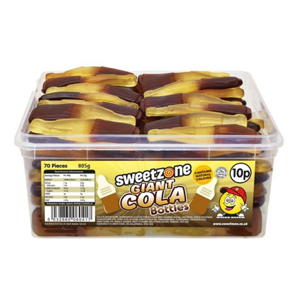 Sweetzone Giant Cola Bottles Tub 805g
