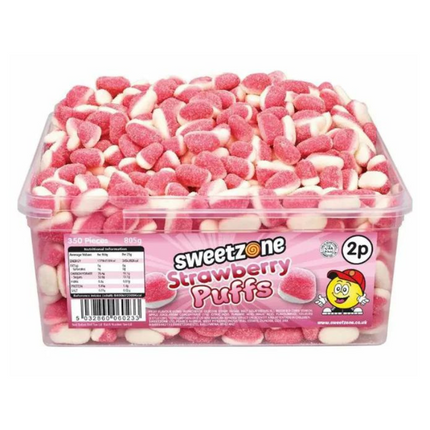 Sweetzone Strawberry Puffs Tub 805g