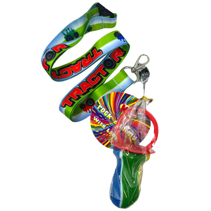 SoSweet Rock Lollipop Lanyard Tractor 60g (Case of 36)