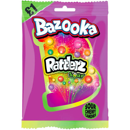 Bazooka Sour Rattlerz Bag 100g PMP £1 (Case of 12)