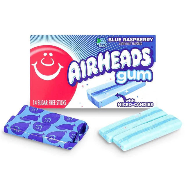 Airheads Gum Blue Raspberry 33g (Case of 12)
