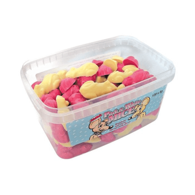 Alma Tub Pink & White Mice (120pcs)