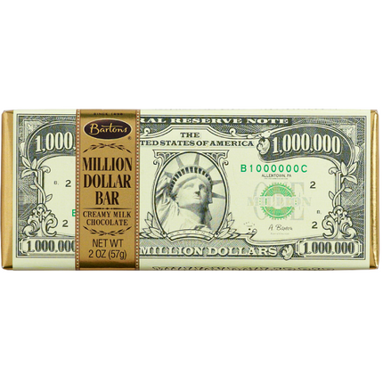 Bartons Million Dollar Bar Milk Chocolate 57g (Case of 12)