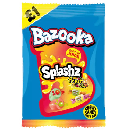 Bazooka Splashz Fruity Tropical Bag 120g PMP £1.15 (Case of 12)