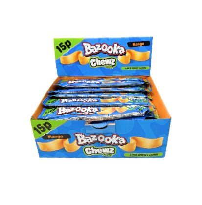 Bazooka Sour Mango Chew Bar 14g PMP 15p (Case of 60)