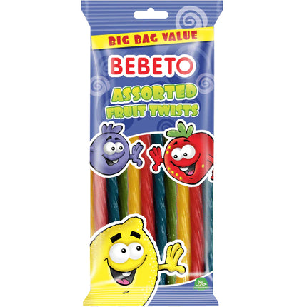 Bebeto Twisted Fruity Pencils Bag 160g £1 PMP (Case of 12)