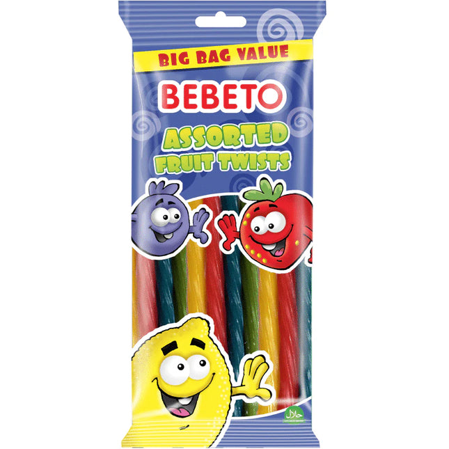 Bebeto Twisted Fruity Pencils Bag 160g £1 PMP (Case of 12)
