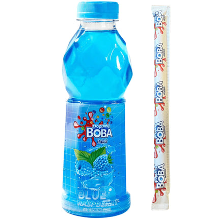 Popping Boba Blue Raspberry Drink with Straw (12x500ml)