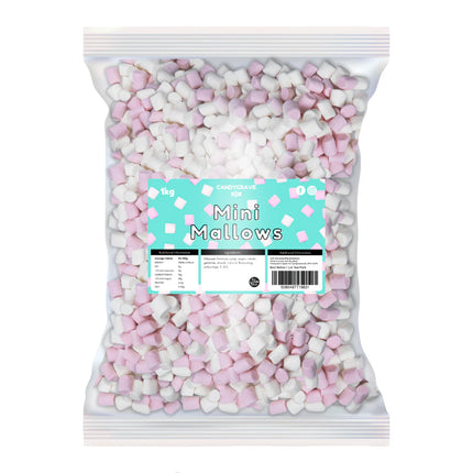 CandyCrave Mallows Mini Pink & White Bag 1kg