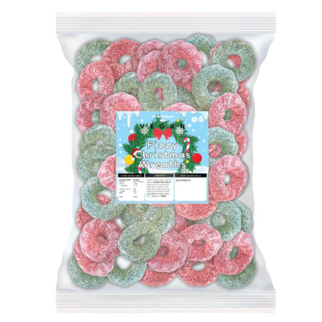 CandyCrave Vegan Fizzy Christmas Wreaths Bag 2kg