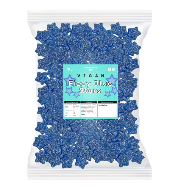 CandyCrave Vegan Fizzy Blue Stars Bag 2kg