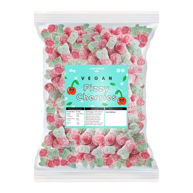 CandyCrave Vegan Fizzy Cherries Bag 2kg