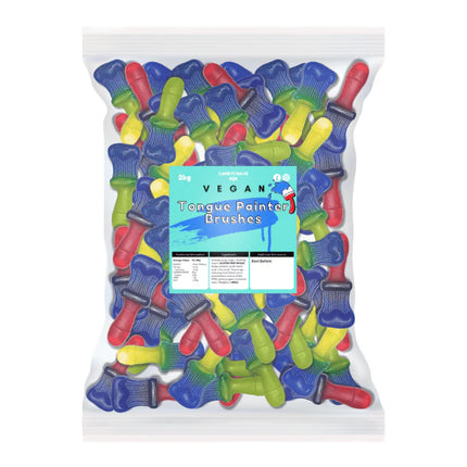 CandyCrave Vegan Tongue Painter Brushes Bag 2kg