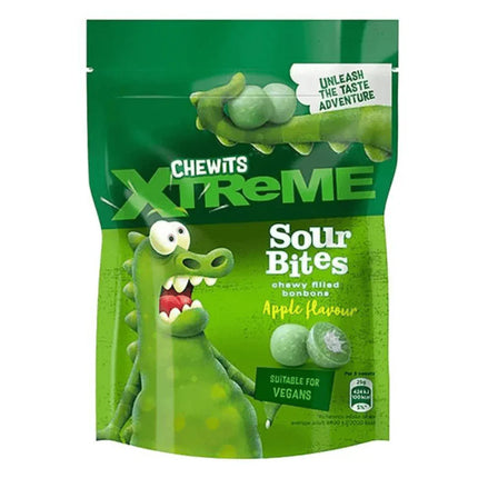 Chewits  Xtreme Apple Sour Bites Bag 115g (Case of 10)