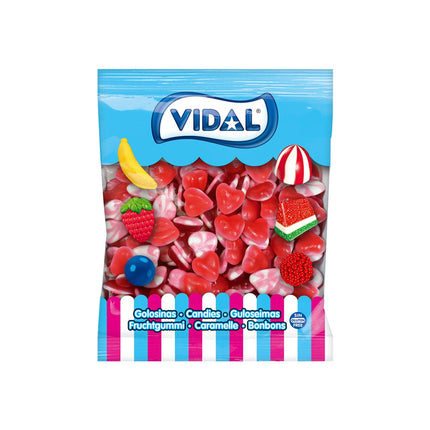 Vidal Strawberry Twist Hearts Bag 1kg