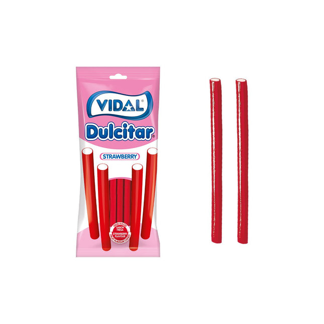 Vidal Strawberry Pencils Bag 90g (Case of 14)