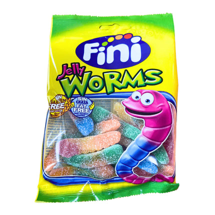 Fini Halal Jelly Fizzy Worms 75g (Case of 12)