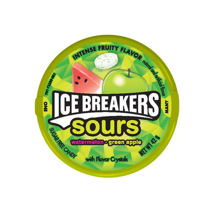 Ice Breakers Sours Watermelon & Green Apple 42g (Case of 8)