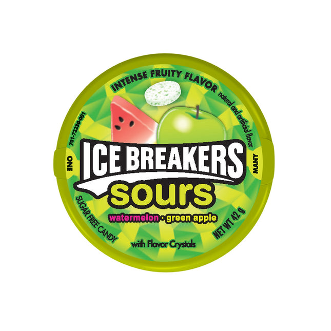 Ice Breakers Sours Watermelon & Green Apple 42g (Case of 8)