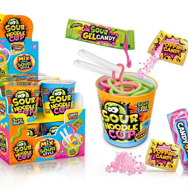 Johny Bee Sour Noodle Cup 65g (Case of 12)
