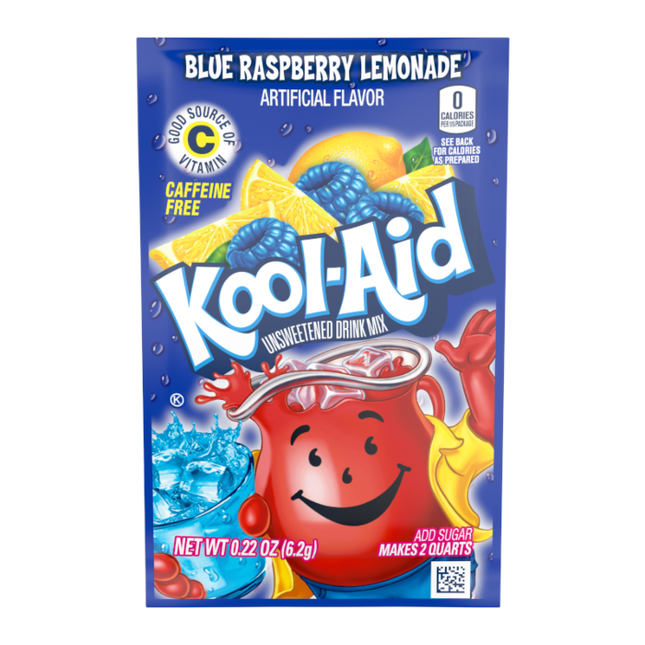 Kool Aid Sachet Blue Raspberry Lemonade 6.2g (Case of 48)