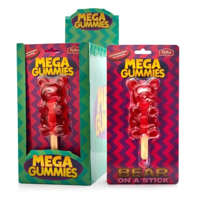 Felko Mega Gummies Bear on a Stick 120g (Case of 11)