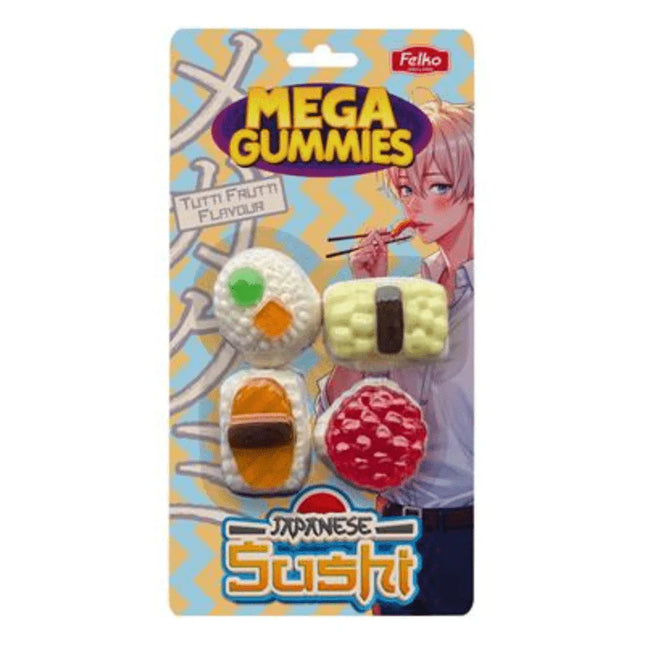 Felko Mega Gummies Japanese Sushi 120g (Case of 13)