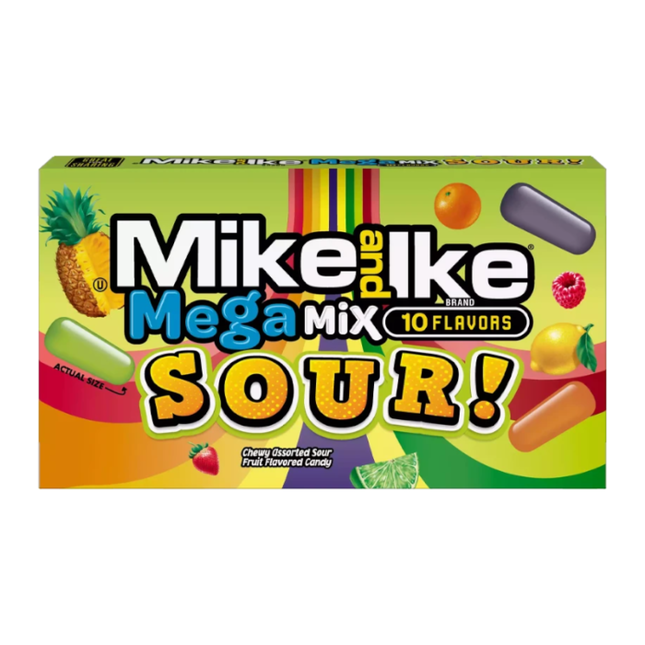 Mike & Ike Mega Mix Sour Theatre Box 120g (Case of 12)