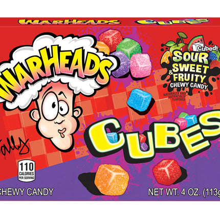 Warheads Chewy Cubes Theatre Box 113g (Case of 12)