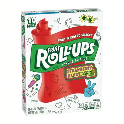 Betty Crocker Fruit Roll Ups Strawberry Blast 141g (Case of 10)