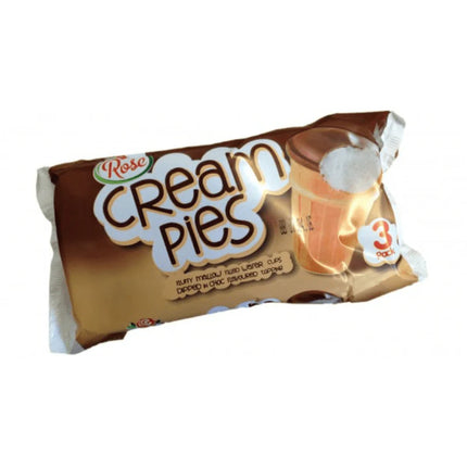 Rose Cream Pies 3 Pack 108g (Case of 20)