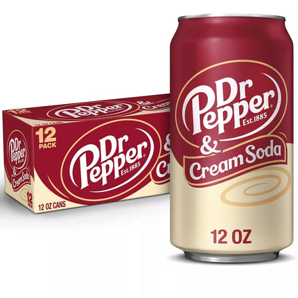 Dr Pepper and Cream Soda 355ml USA (Case of 12)
