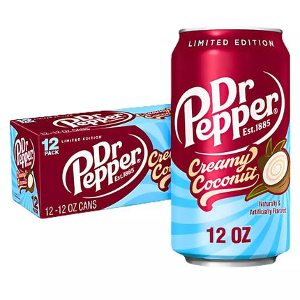 Dr Pepper Creamy Coconut Can 355ml USA (Case of 12)