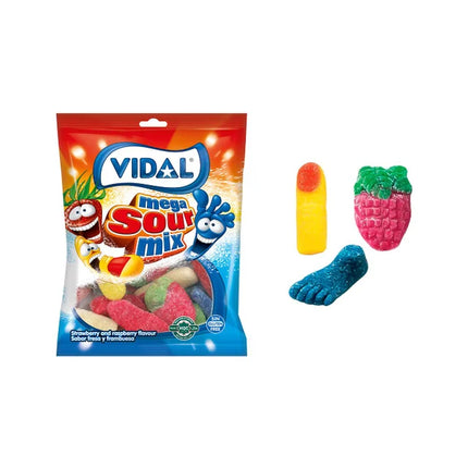 Vidal Mega Sour Mix Bag 90g (Case of 14)