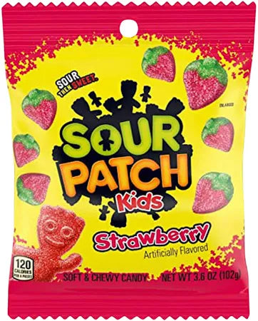 Sour Patch Kids Strawberry Bag 102g USA (Case of 12)