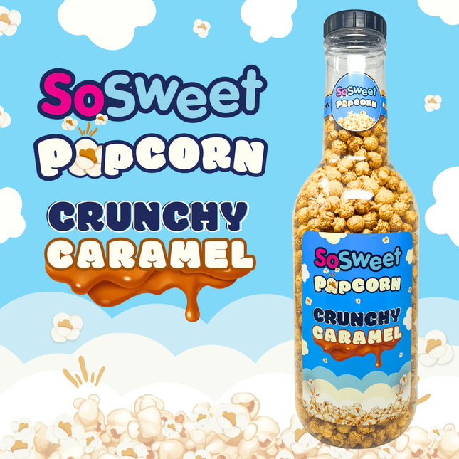 SoSweet Crunchy Caramel Popcorn LARGE Bottle 890g