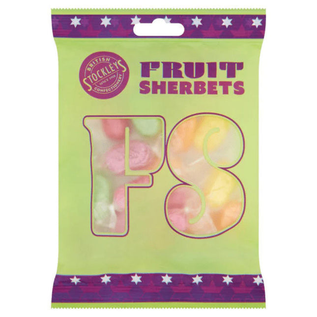 Stockleys Bag Fruit Sherbets 180g (Case of 12)