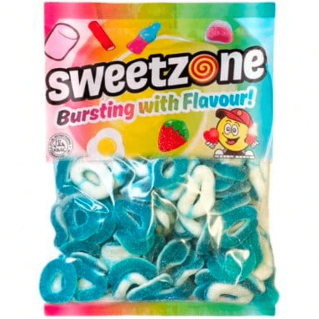 Sweetzone Sour Blue Raspberry Rings Bag 1kg