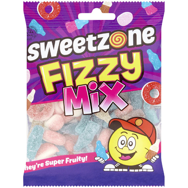 Sweetzone Mini Bags Fizzy Mix 90g (Case of 12)