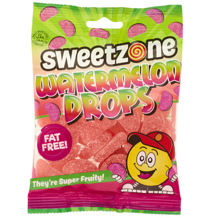 Sweetzone Mini Bags Watermelon Drops 90g (Case of 12)