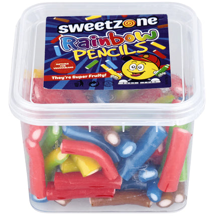 Sweetzone Rainbow Pencils Mini Tubs 170g (Case of 24)