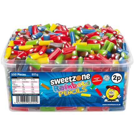 Sweetzone Rainbow Pencils Tub 805g