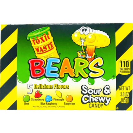 Toxic Waste Theatre Box Gummy Bears 85g (Case of 12)