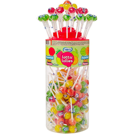 Vidal Lotta Lollies Assorted Flavours Tub (150pcs)