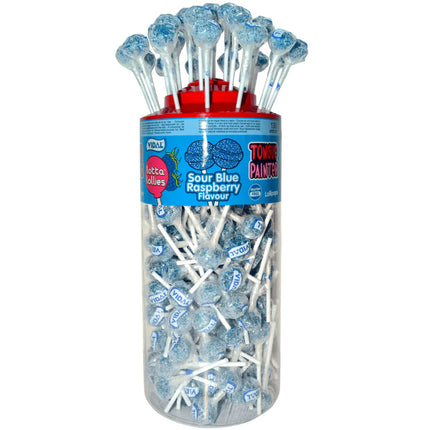 Vidal Lotta Lollies Sour Tongue Painter Blue Raspberry Tub (150pcs)